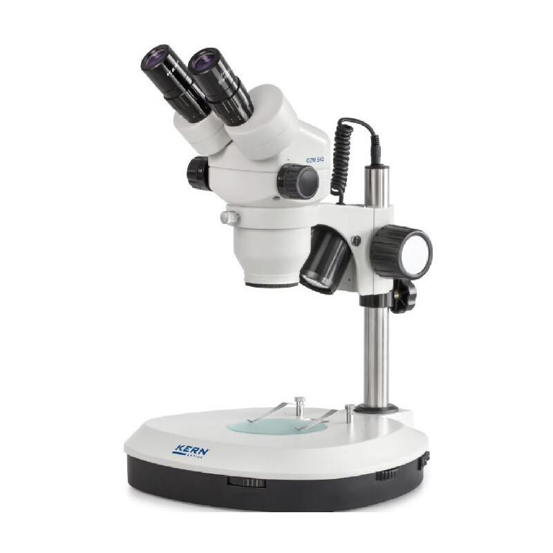Kern Stereo zoom microscoop OZM 544, trino, 7-45x, HSWF10x23, Doorgelaten licht, 3W LED