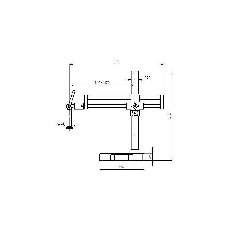 Kern Stereo zoom microscoop OZM 932, bino, 7-45x, HSWF 10x23 mm, Statief dubbele arm, 430x480mm, w. tafelblad, Ringlampen LED 4.5 W