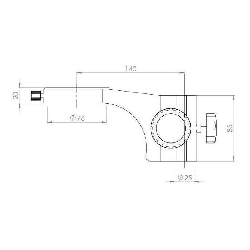 Kern Stereo zoom microscoop OZM 932, bino, 7-45x, HSWF 10x23 mm, Statief dubbele arm, 430x480mm, w. tafelblad, Ringlampen LED 4.5 W