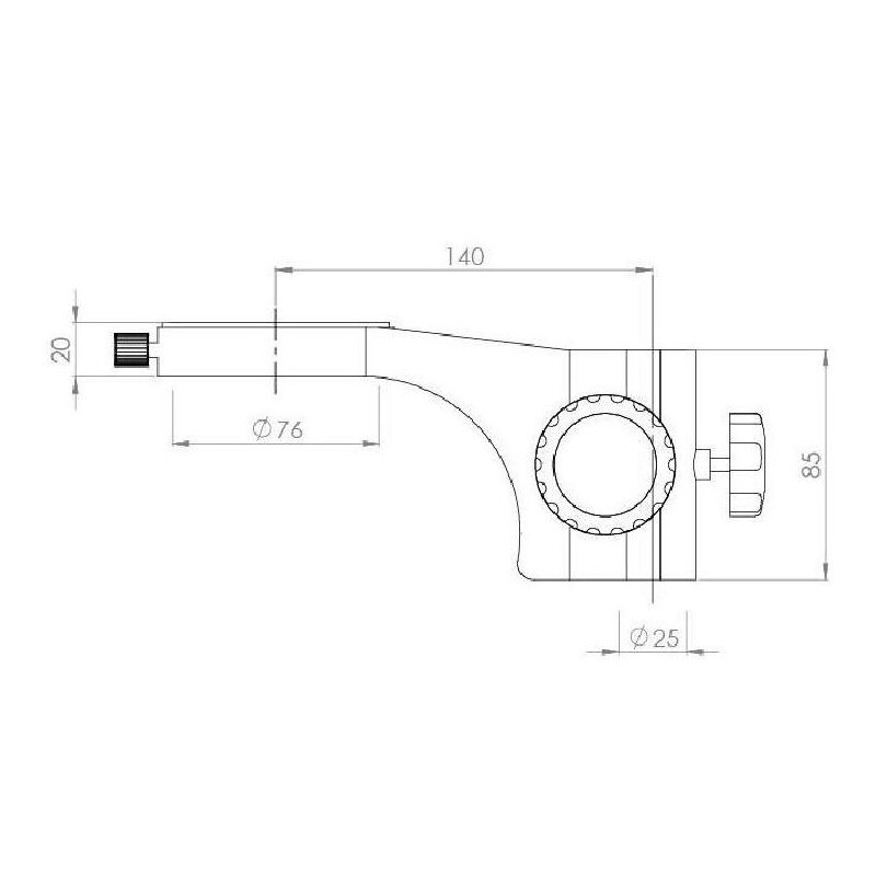 Kern Stereo zoom microscoop OZM 953, trino, 7-45x, HSWF 10x23 mm, knikarm statief tafelklem, ringlampen LED, 4.5W
