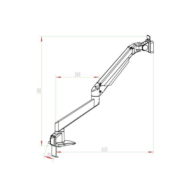 Kern Stereo zoom microscoop OZM 982, bino 7-45x, HSWF 10x23 mm, Industrieel statief, veer, tafelklem, ringverlichting LED 4.5W