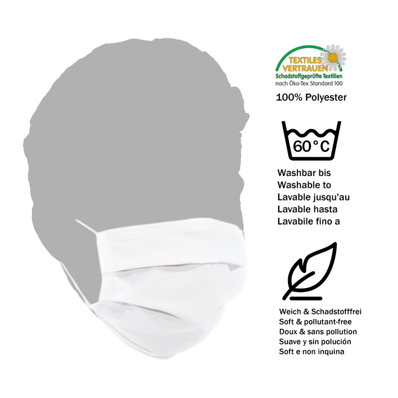 Masketo Mondmasker, polyester, wit