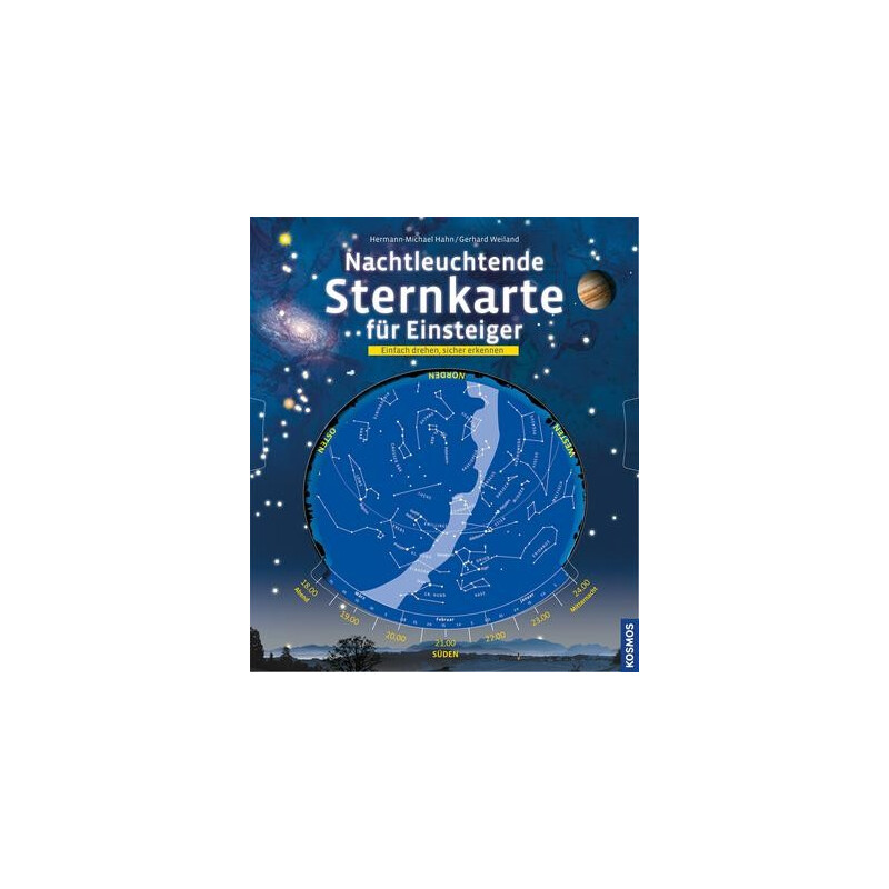 Kosmos Verlag Sterrenkaart Nachtleuchtende Sternkarte für Einsteiger (Duits)