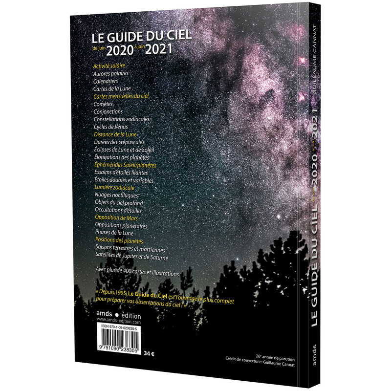Amds édition  Jaarboek Le Guide du Ciel 2020-2021