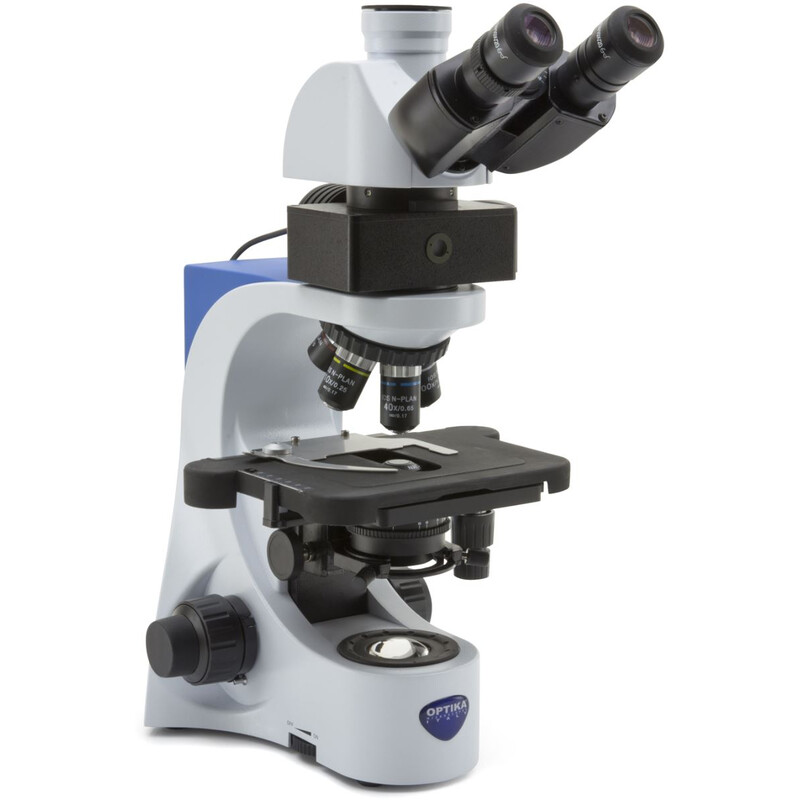 Optika Microscoop B-383LD, trino, FL-LED, blauw Filters, N-PLAN, IOS, 40x-1000x