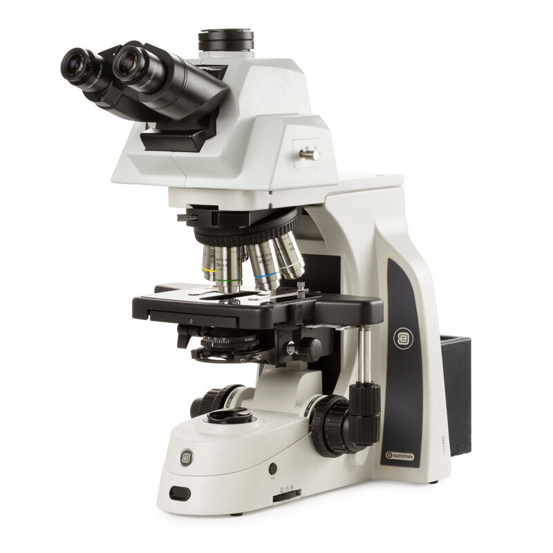 Euromex Microscoop Delphi-X, DX.2158-APLi, trino, 40x - 1000x, plan apochromatisch, met ergonomische kop en 100W halogeen verlichting. kop en 100W halogeen Belichting