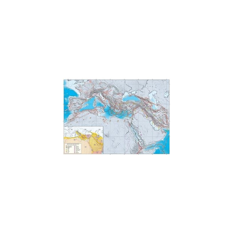 UKGE Regionale kaart Geodynamic map of the Mediterranean