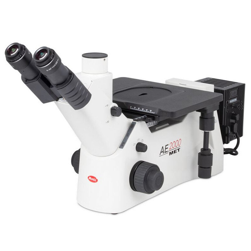 Motic Omgekeerde microscoop AE2000 MET trino, INFINITY, Hal. 100W, (zonder Lenzen)