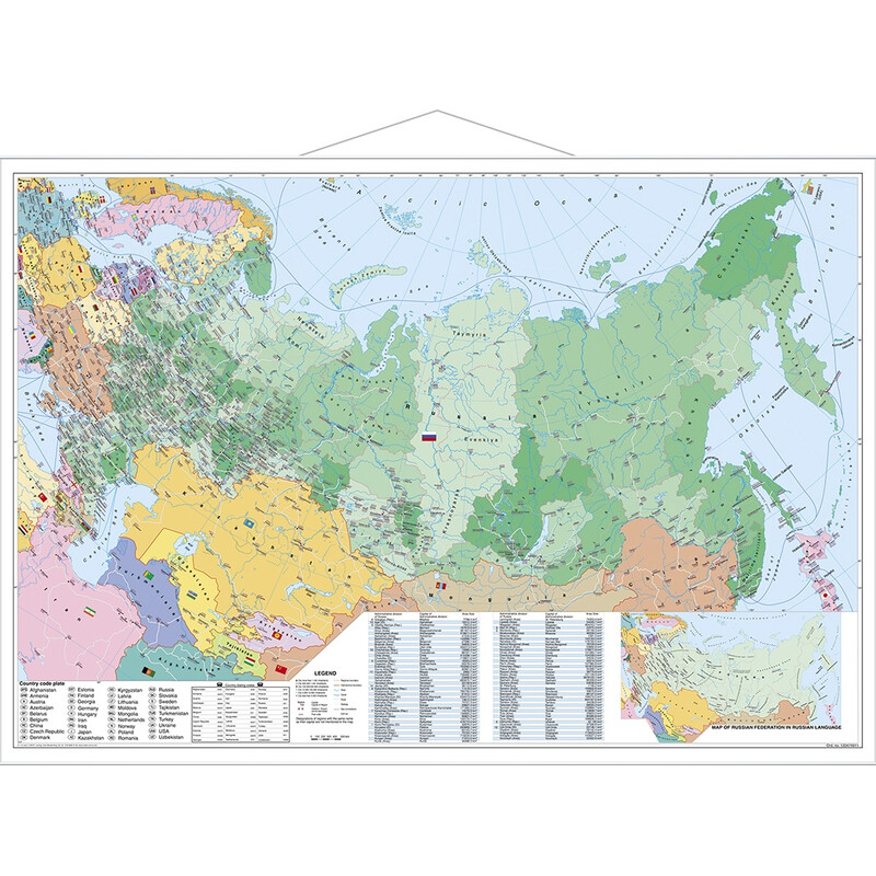 Stiefel Kaart Russland und Osteuropa politisch mit Postleitzahlen