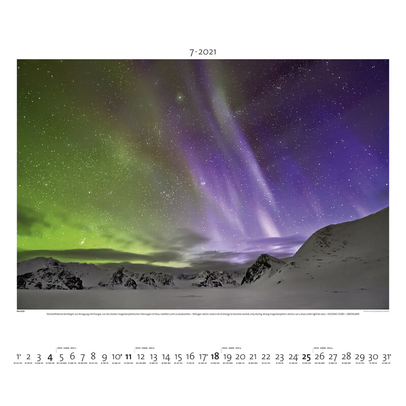 Palazzi Verlag Kalender Aurora Borealis 2021