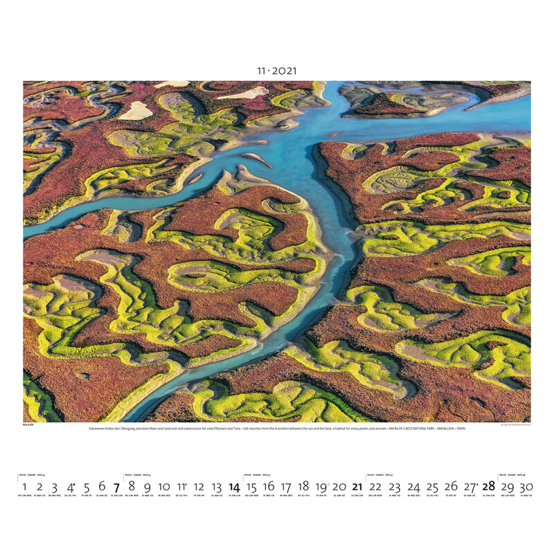 Palazzi Verlag Kalender Wereld van boven 2021