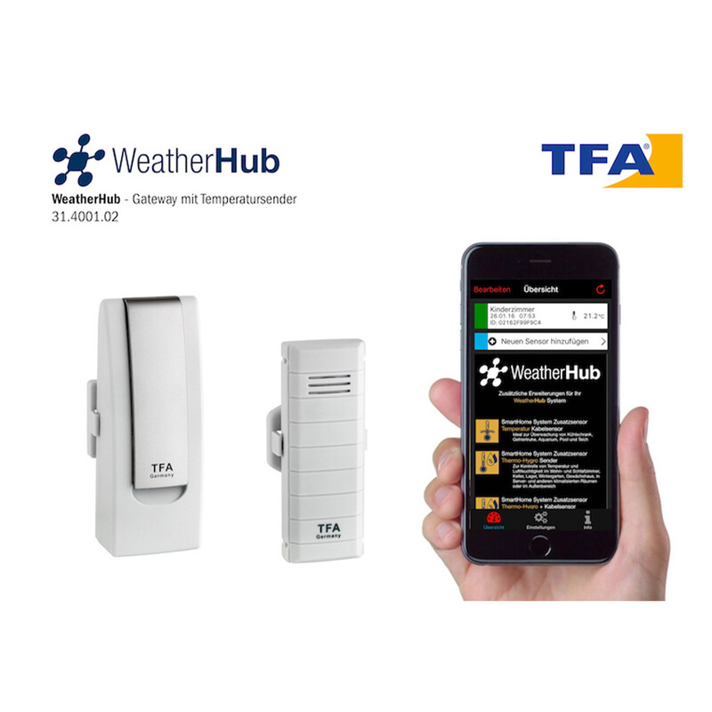 TFA Weerstation Startset met WEATHERHUB temperatuurtransmitter