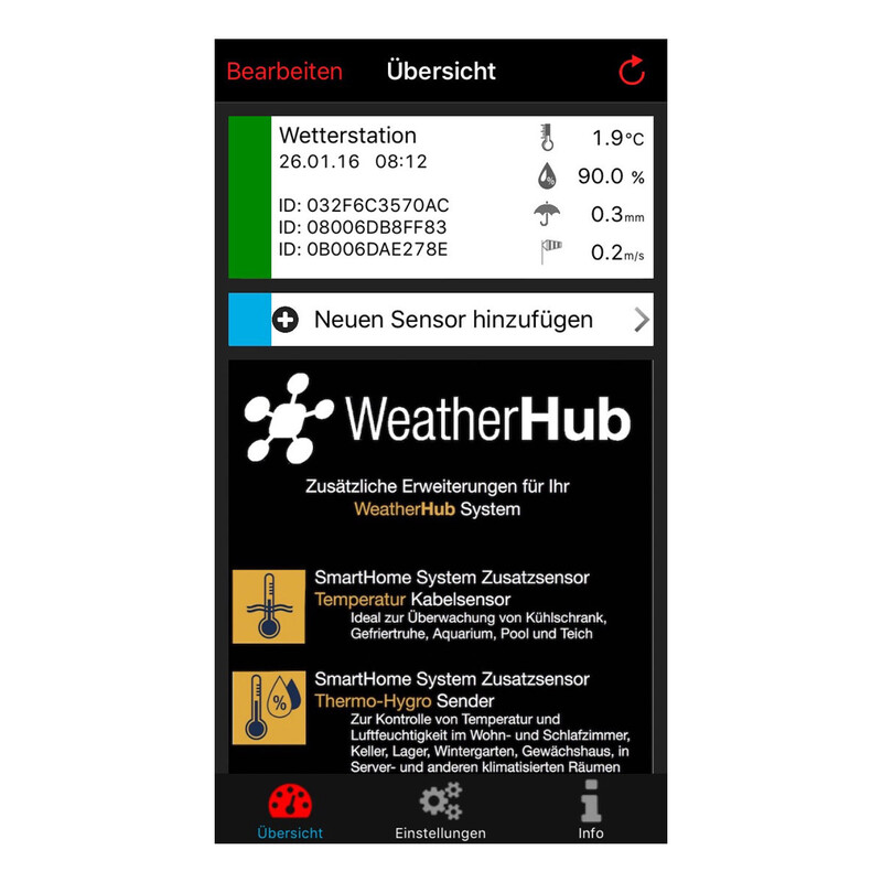 TFA Weerstation-set met klimaat-, regen- & windzender WEATHERHUB