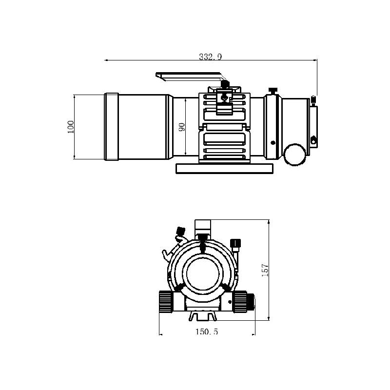 TS Optics Apochromatische refractor AP 76/342 EDPH Flatfield OTA