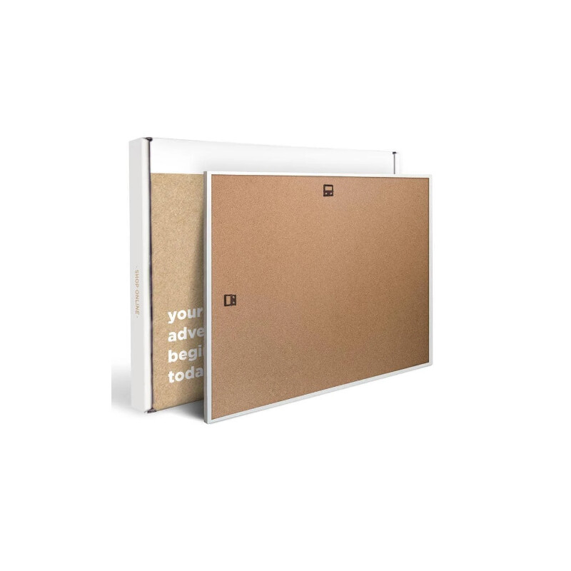 Miss Wood continentkaart Woody Kaart Europa wit 90x60cm ingelijst
