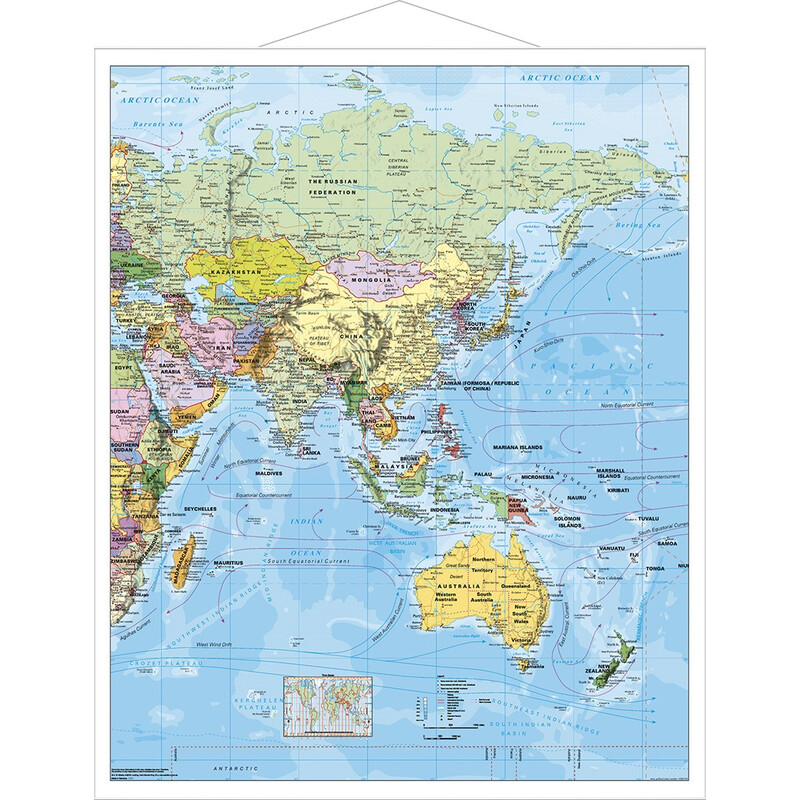 Stiefel Regionale kaart Azië (Engels)