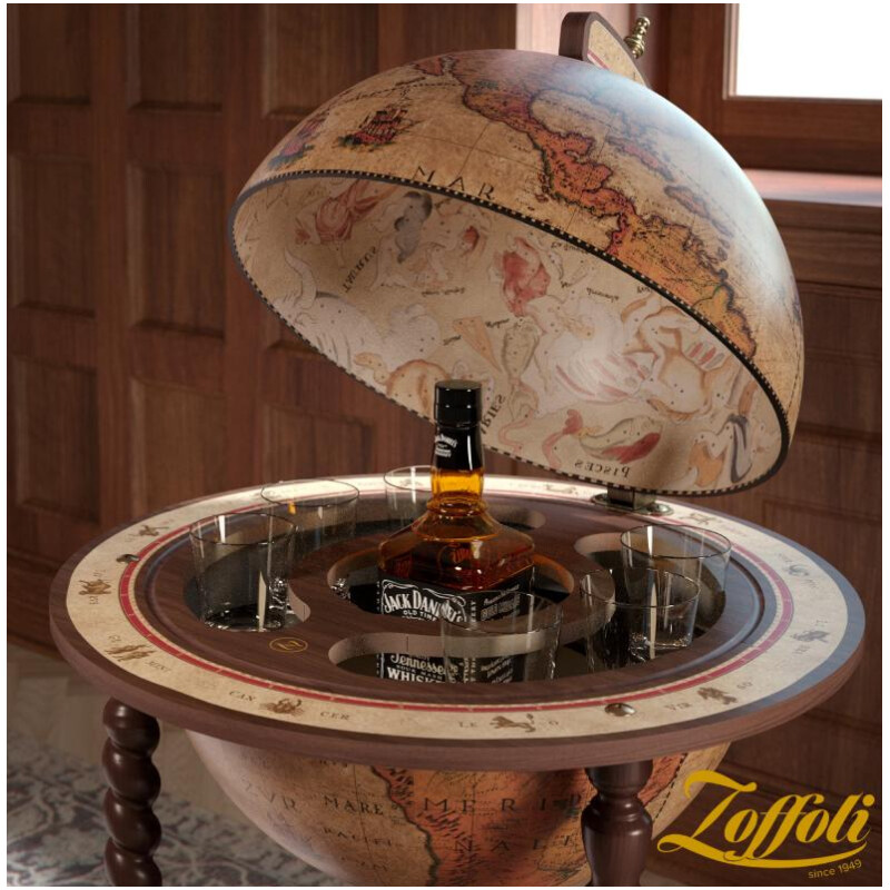 Zoffoli living Barglobe Explora Honing Bruin 40cm