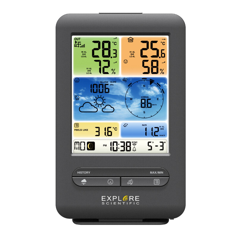 Explore Scientific WLAN weerstation met 5-in-1 professionele sensor V