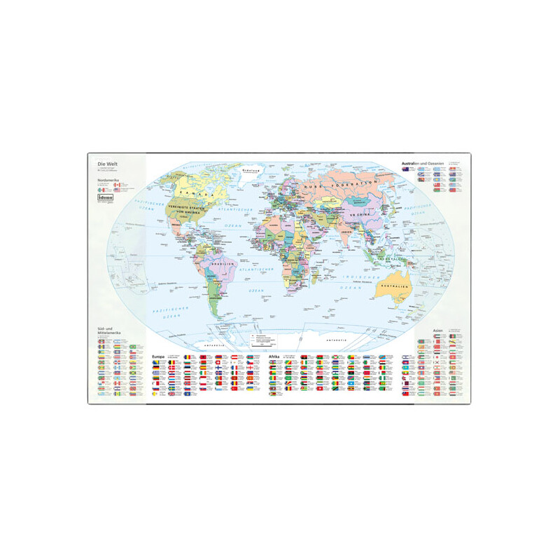 Idena Bureau-onderlegger Wereldkaart
