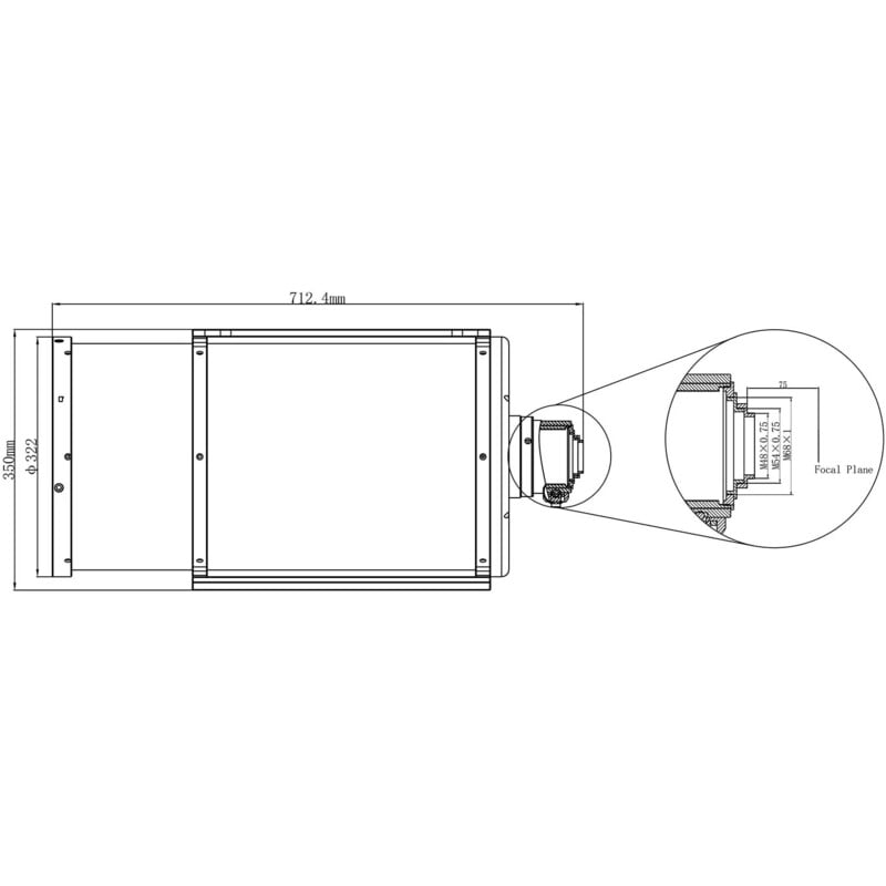 Omegon asferische Cassegrain 260/1300 OTA telescoop
