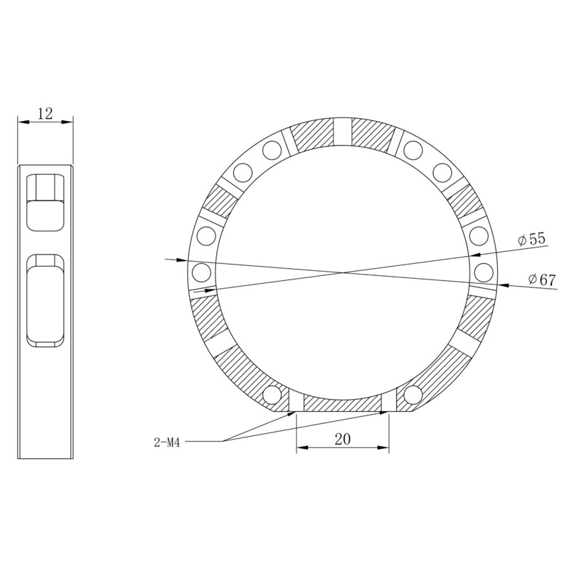 Omegon Volgkijker ringen voor 40/180 APO