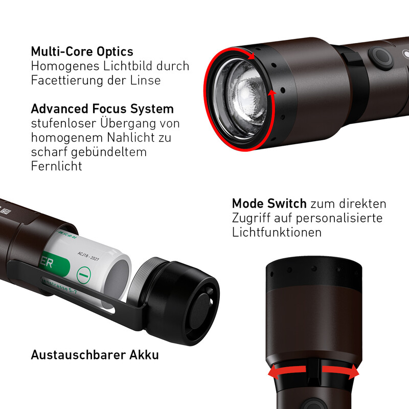 LED LENSER Zaklamp P7R Handtekening