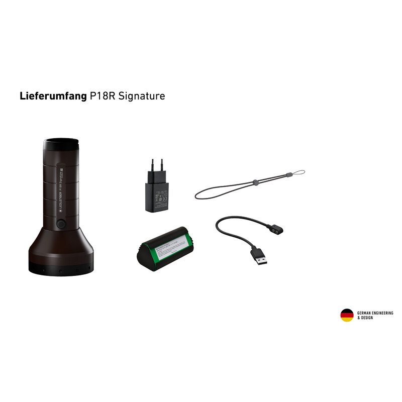 LED LENSER Zaklamp P18R-handtekening