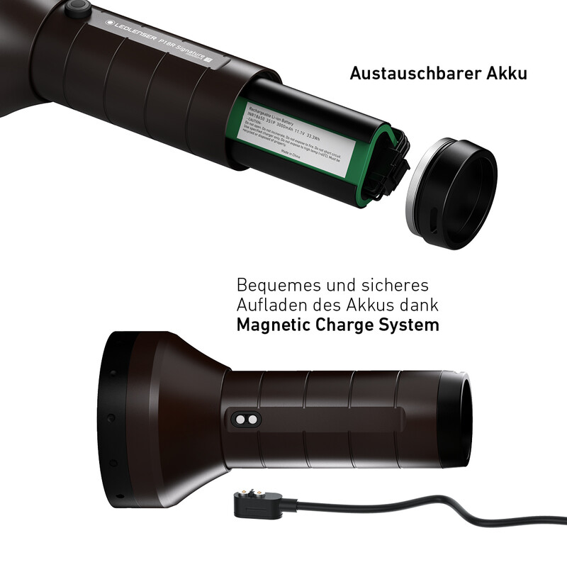 LED LENSER Zaklamp P18R-handtekening