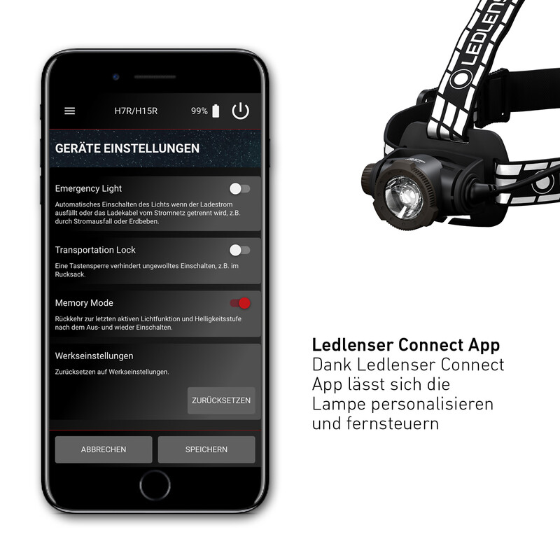 LED LENSER Hoofdlamp H7R-handtekening