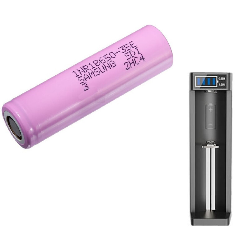 Sytong USB oplader + 18650 Samsung batterij 3450 mAh