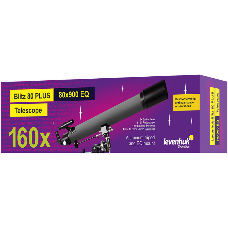 Levenhuk Telescoop AC 80/900 Blitz 80 PLUS EQ