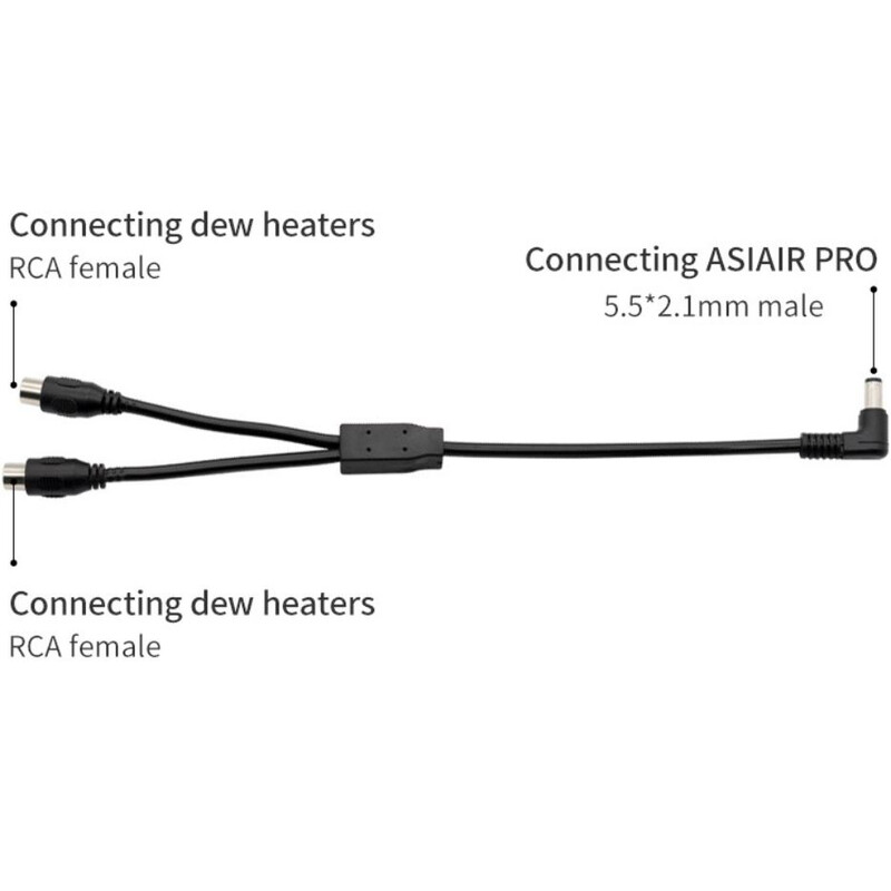 ZWO DC Y gesplitste kabel (tonconnector naar RCA)