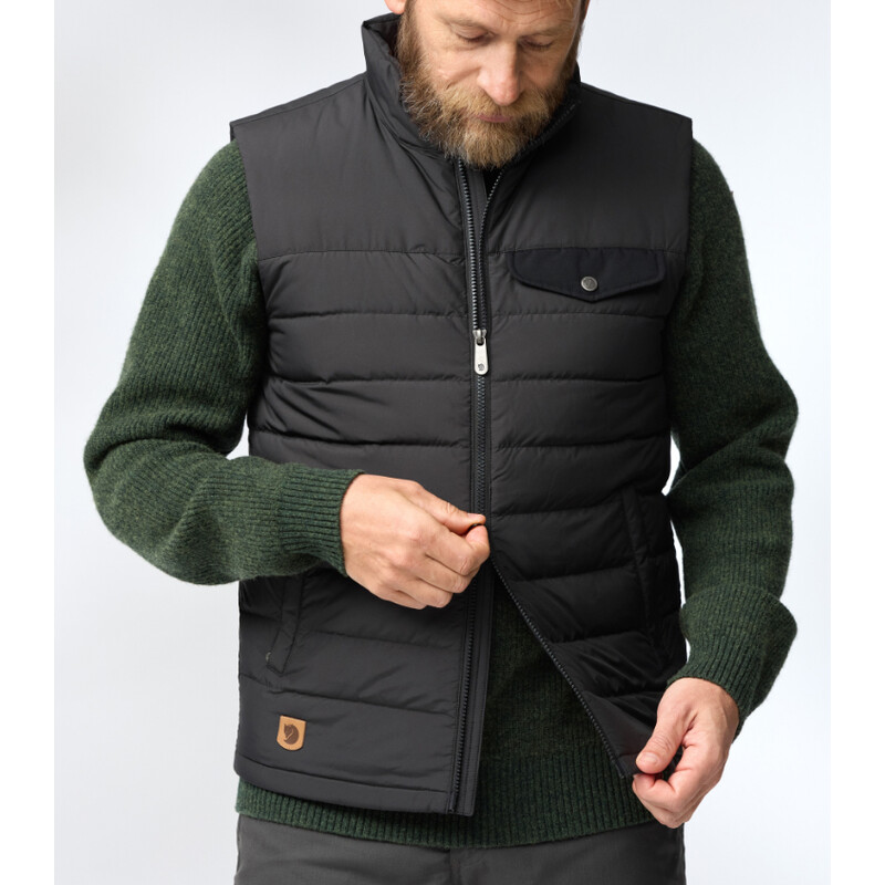 Fjällräven Greenland Dons Liner Vest M, 550 Zwart, S