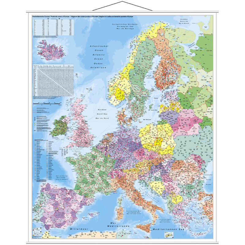 Stiefel continentkaart Europa PLZ (97 x 119 cm)