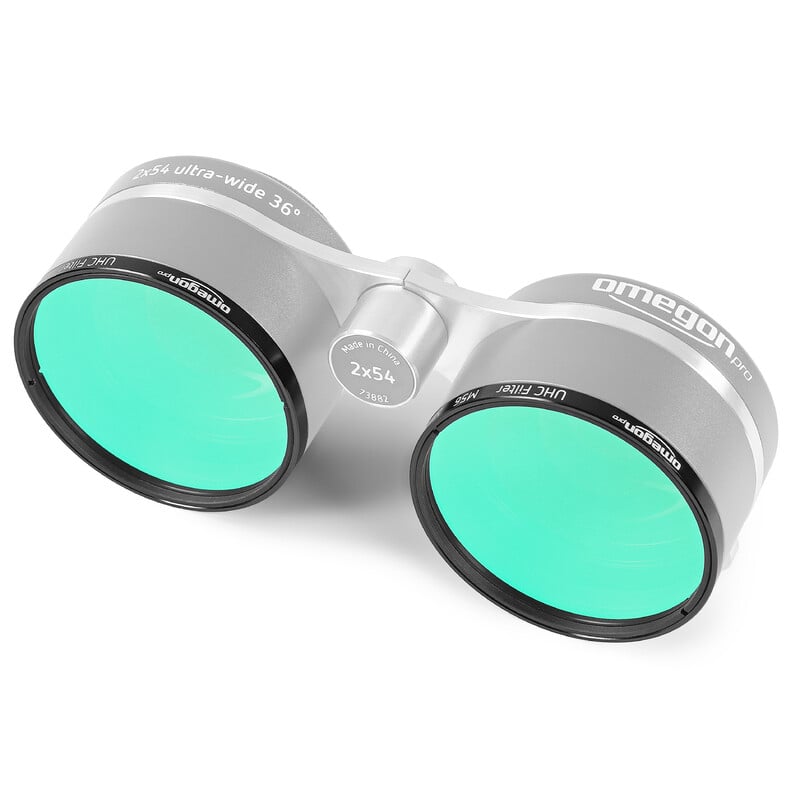 Omegon Verrekijkers Verrekijker 2x54 om sterrenbeelden te observeren + 2 Pro UHC-filter M56