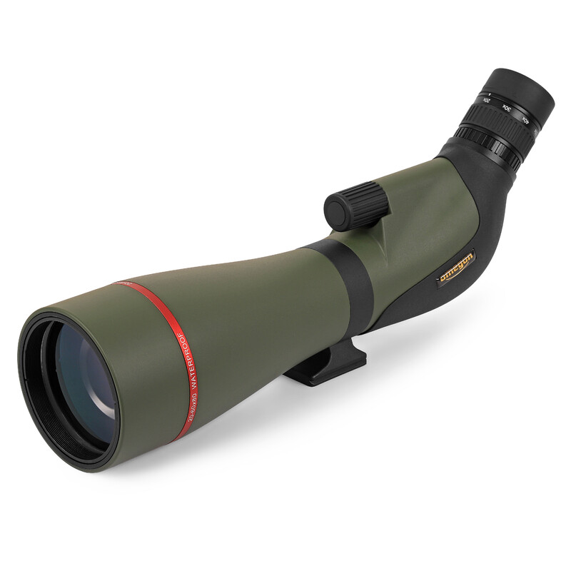 Omegon Zoom spottingscope 20-60x80mm + Statief en panhead