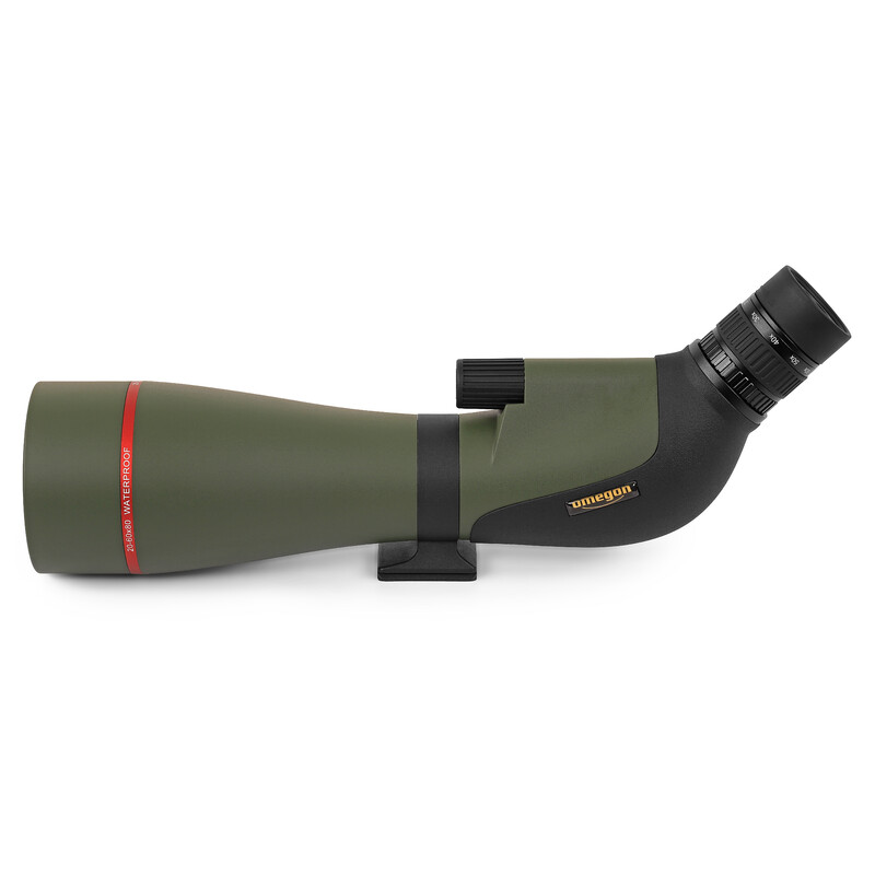 Omegon Zoom spottingscope 20-60x80mm + Statief en panhead