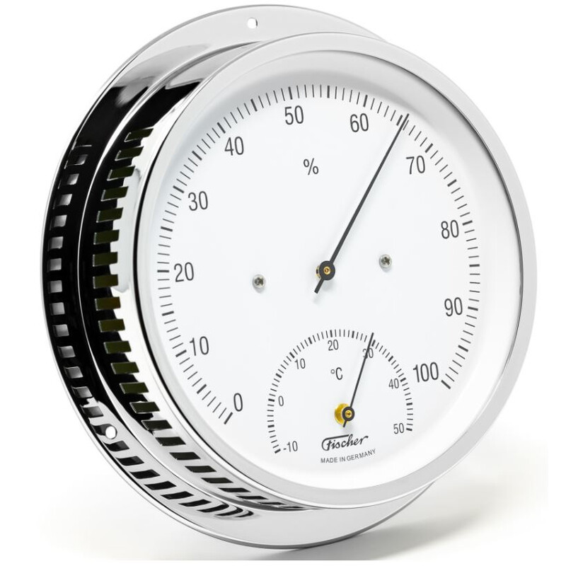 Fischer Weerstation Klimaatmeter wit
