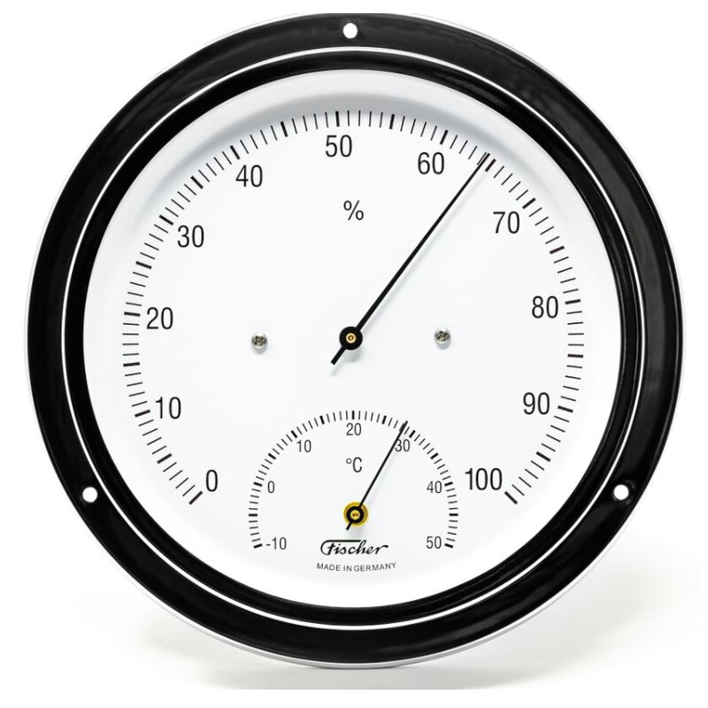 Fischer Weerstation Klimaatmeter wit