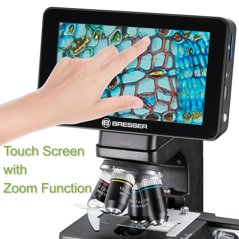 Bresser Researcher LCD Microscoop, scherm, 40x-600x, DL, LED, 16MP