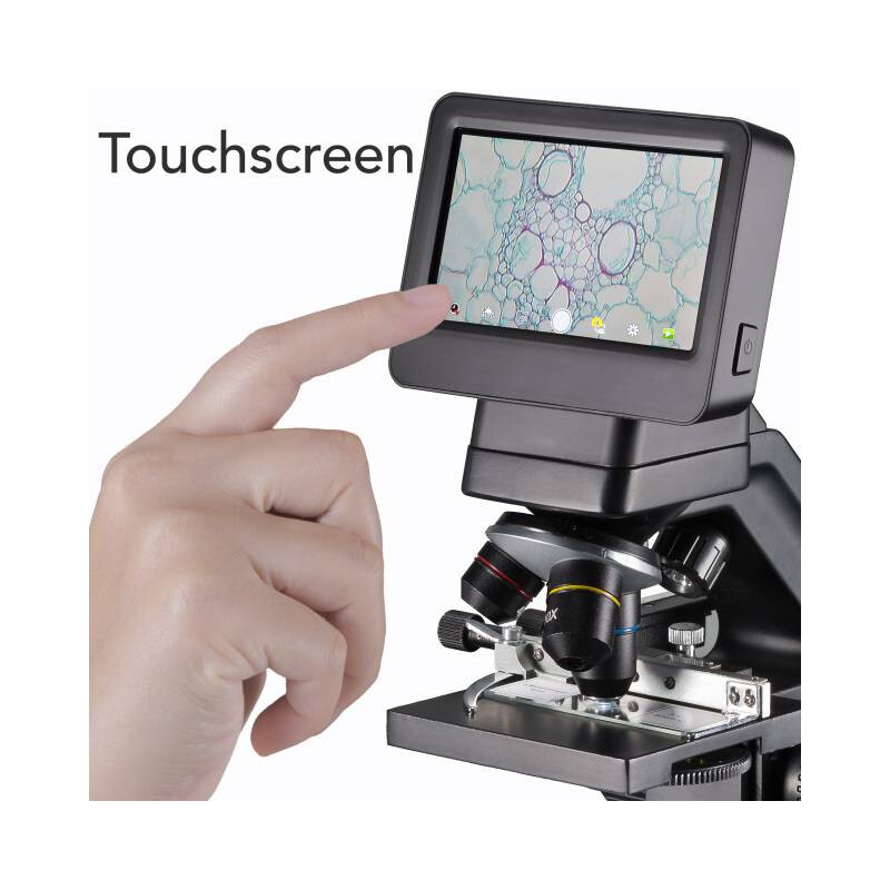 Bresser Microscoop Biolux Touch, screen, 30x-1125x, AL/DL, LED, 5 MP, HDMI, Mikroskop für Schule und Hobby