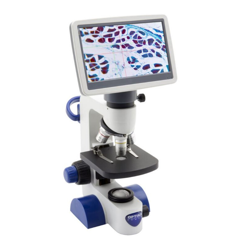 Optika Microscoop B-61V, Scherm, 7 inch, DIN, achro, 40-400x, LED, 1W