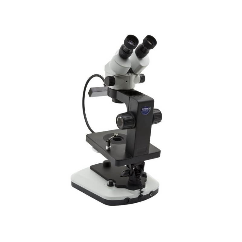Optika Stereo zoom microscoop OPTIGEM-10, bino, BF, DF, Greenough, b.d. 100mm, 10x/21mm, 0.7x-4.5x