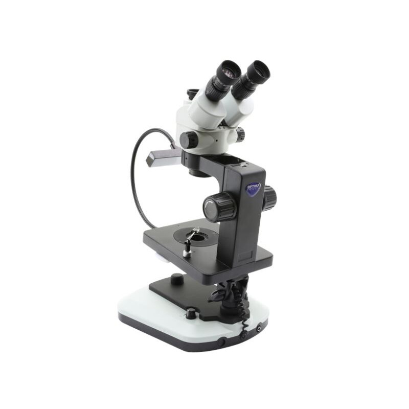 Optika Stereo zoom microscoop OPTIGEM-20 trino, BF, DF, Greenough, w.d. 100mm, 10x/21mm, 0,7x-4.5x