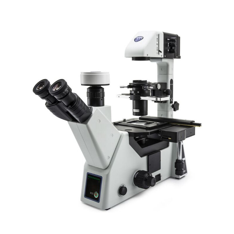 Optika Omgekeerde microscoop IM-5, trino, invers, 10x24mm, LED 8W w.o. objectives
