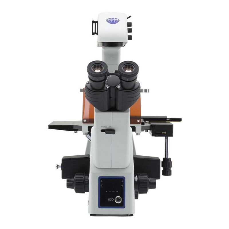 Optika Omgekeerde microscoop IM-5FLD, FL, trino, invers, 10x24mm, AL/DL, LED 5W, 8W w.o. objectieven