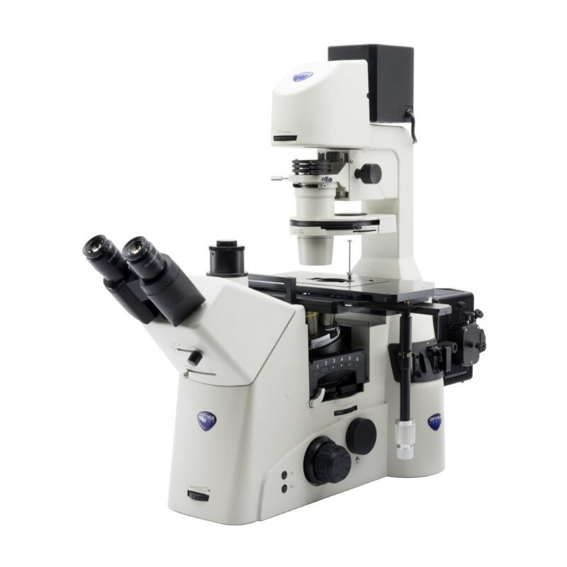 Optika Omgekeerde microscoop IM-7, trino, invers, 10x25mm, LED 10W, w.o. objectieven