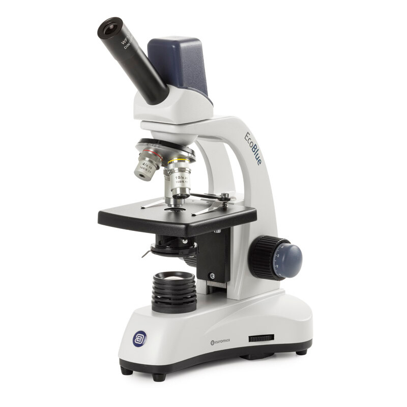 Euromex Microscoop EcoBlue EC.1005, mono, Digitaal, 5MP, achro. 40x, 100x, 400x, LED
