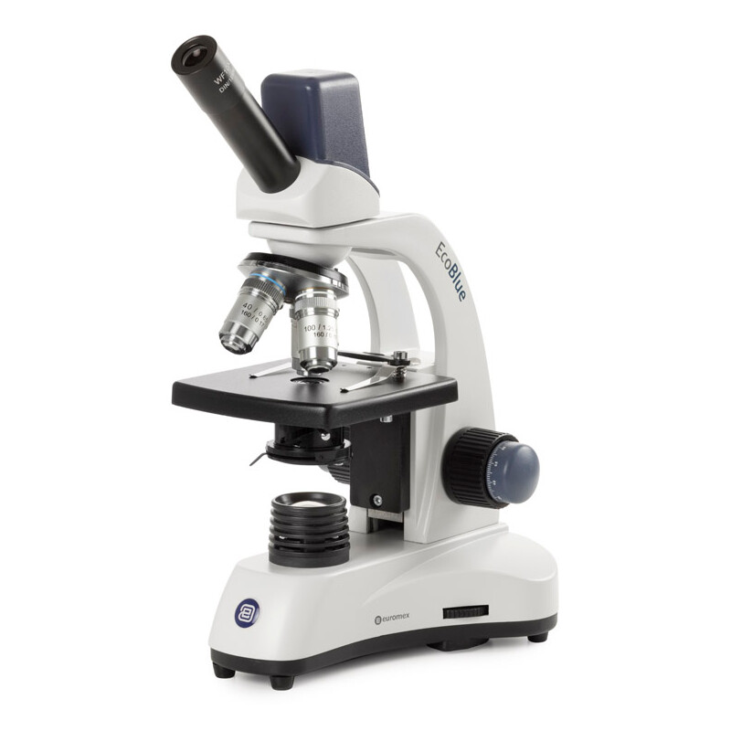 Euromex Microscoop Mikroskop EcoBlue EC.1105, mono, digital, 5MP, achro. 40x, 100x, 400x 1000x, LED