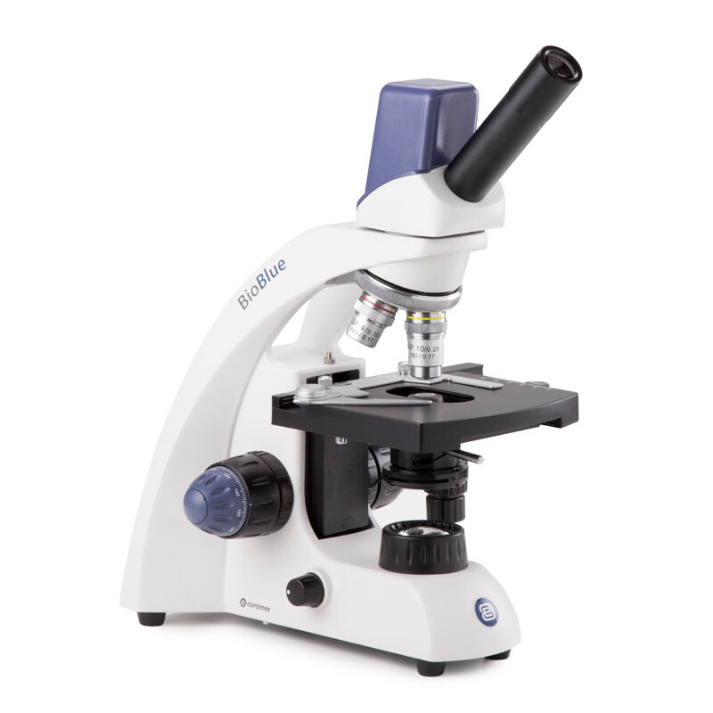 Euromex Microscoop BioBlue, BB.4225, Digitaal, mono, DIN, 40x - 400x, 10x/18, LED, 1W, met kruistafel